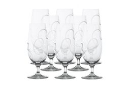 Love Story Crystal Iced Beverage Glasses, Set of 8