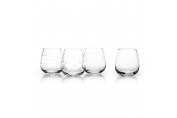 Cheers Stemless Wine Glasses, Set of 4