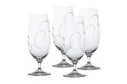 Love Story Crystal Iced Beverage Glasses, Set of 4