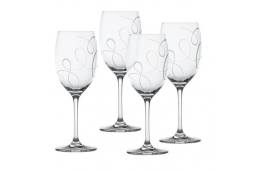 Love Story Crystal Wine Glasses, Set of 4