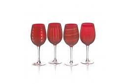 Cheers Ruby Set of 4 Wine Glasses