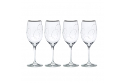 Love Story Platinum Wine Glasses, Set of 4